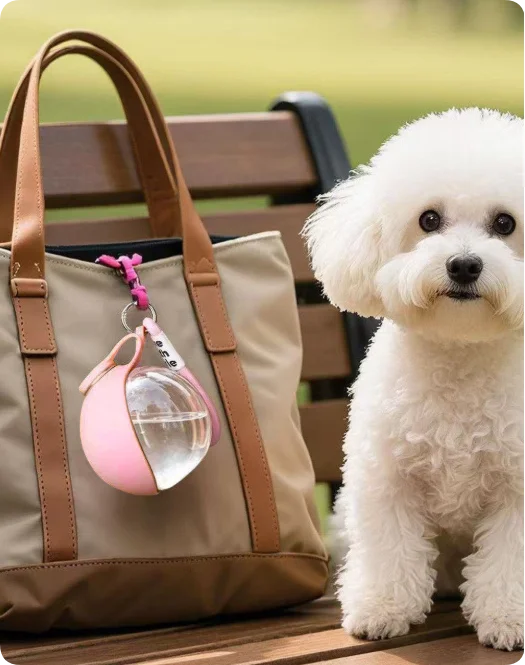 Portable Stainless Steel Pet Water Bottle with Foldable Silicone Bowl for Dogs and Cats Outdoor Walking Hiking Travel Use