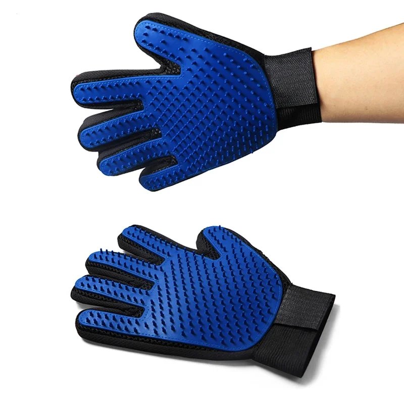 Silicone Pet Grooming Gloves Cats Hair Brush and Comb Gloves to Bathe Dogs Cleaning Hair Removal for Dog Animal Use Supplies