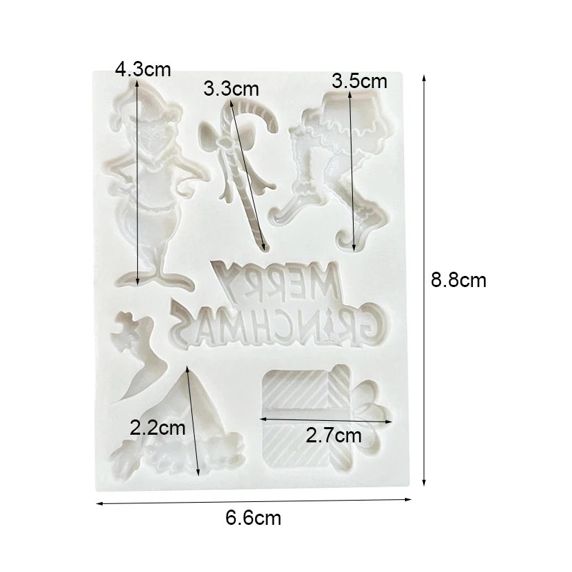 Candy Cane Christmas Box Silicone Sugarcraft Mold Chocolate Cupcake Baking Mould Fondant Cake Decorating Tools