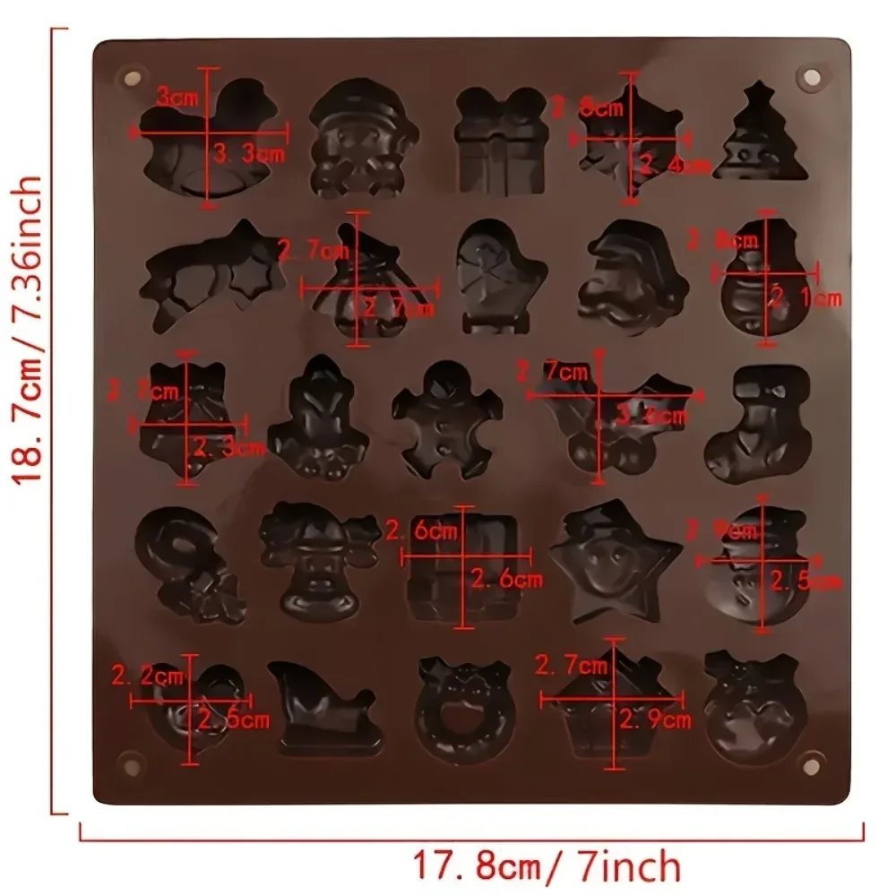 Silicone Christmas Candle Mold, Multi-Use Wax Soap Resin Candle Making Molds, Gingerbread Santa Bell Holly Shapes, Reusable