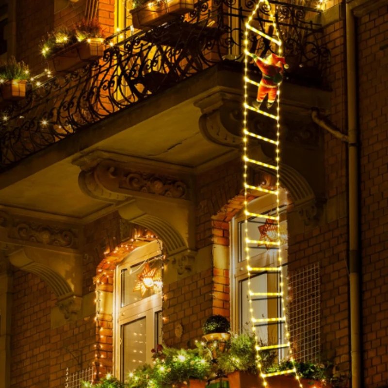 1.5/3M Christmas Decoration LED Santa Claus Climbing Ladder Light USB Plug 8 Flashing Modes Suitable Home Xmas Tree Wall Window 1.5/3M Christmas Decoration LED Santa Claus Climbing Ladder Light USB Plug 8 Flashing Modes Suitable Home Xmas Tree Wall Window