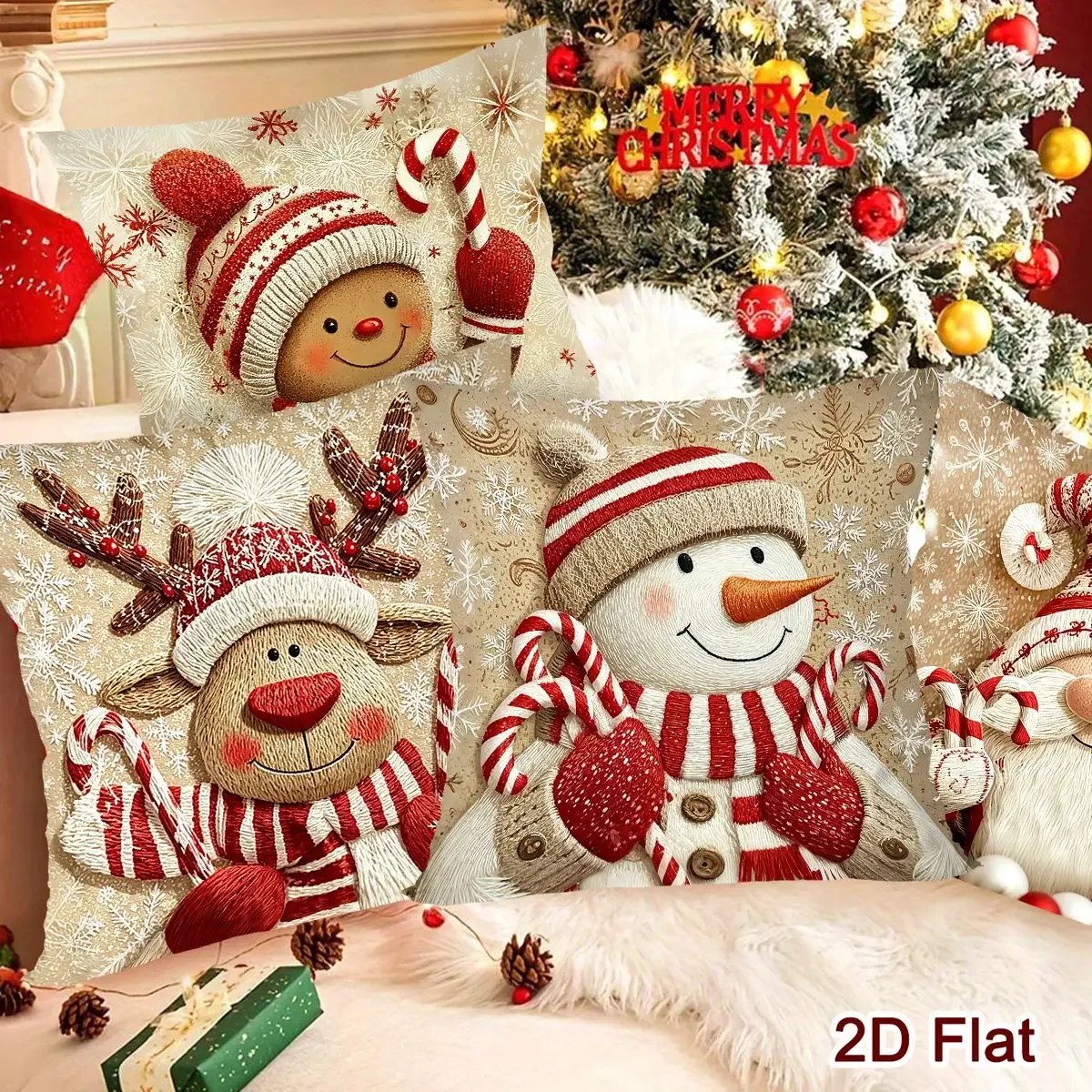 1/4pcs Christmas Throw Pillow Covers Gnome Gingerbread Man Cushion Covers Christmas Decoration for Home Sofa Living Room 2026 1/4pcs Christmas Throw Pillow Covers Gnome Gingerbread Man Cushion Covers Christmas Decoration for Home Sofa Living Room 2026