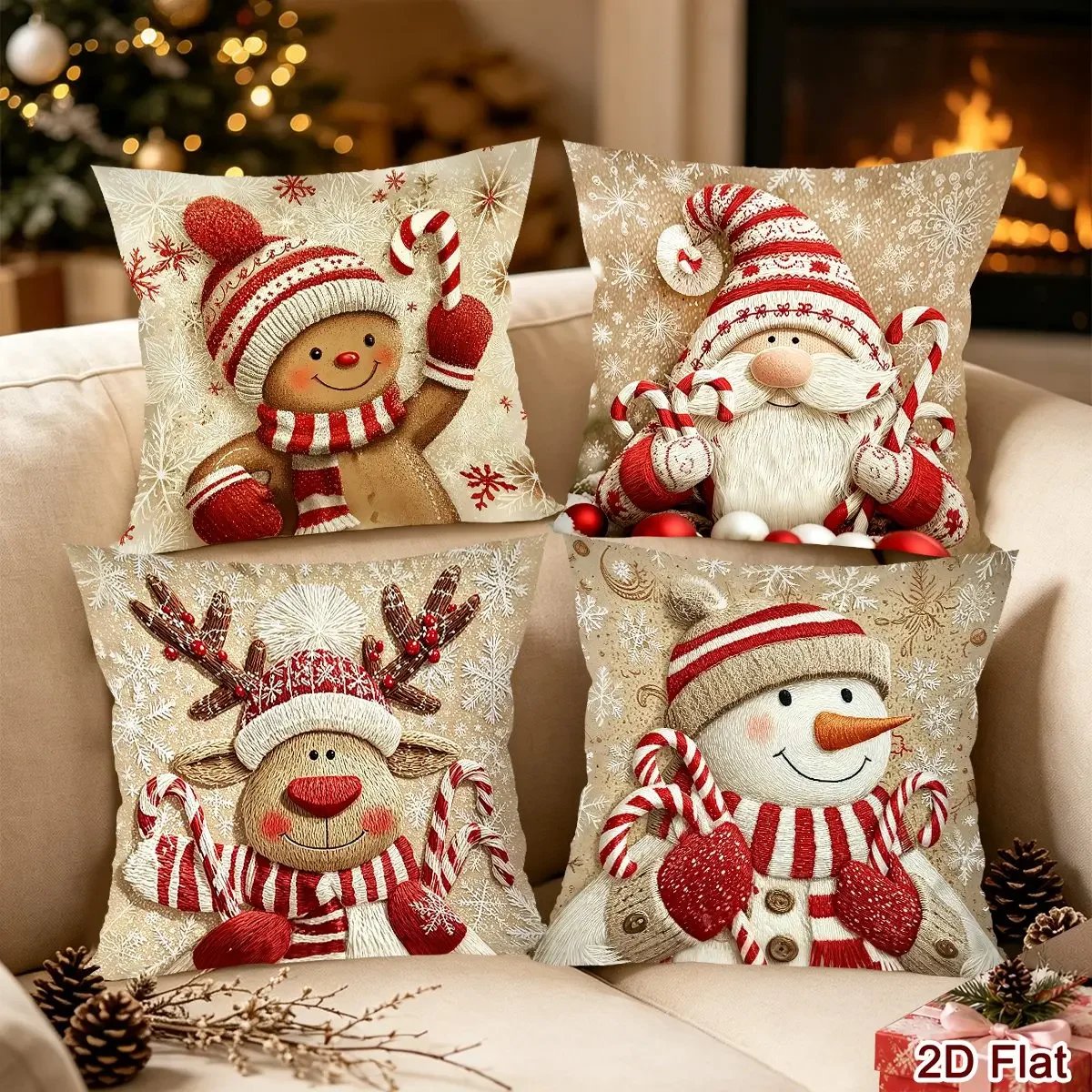 1/4pcs Christmas Throw Pillow Covers Gnome Gingerbread Man Cushion Covers Christmas Decoration for Home Sofa Living Room 2026 1/4pcs Christmas Throw Pillow Covers Gnome Gingerbread Man Cushion Covers Christmas Decoration for Home Sofa Living Room 2026