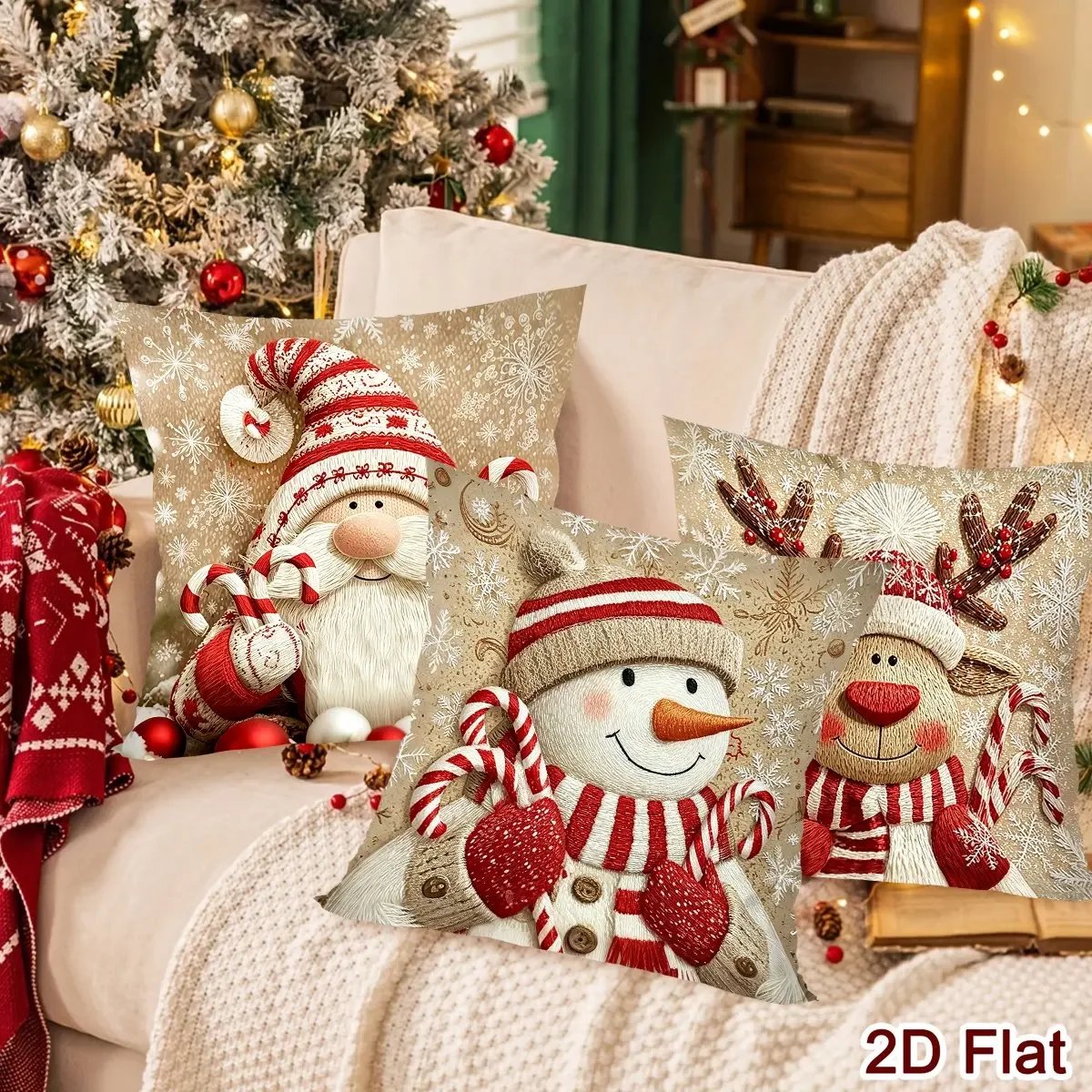1/4pcs Christmas Throw Pillow Covers Gnome Gingerbread Man Cushion Covers Christmas Decoration for Home Sofa Living Room 2026 1/4pcs Christmas Throw Pillow Covers Gnome Gingerbread Man Cushion Covers Christmas Decoration for Home Sofa Living Room 2026