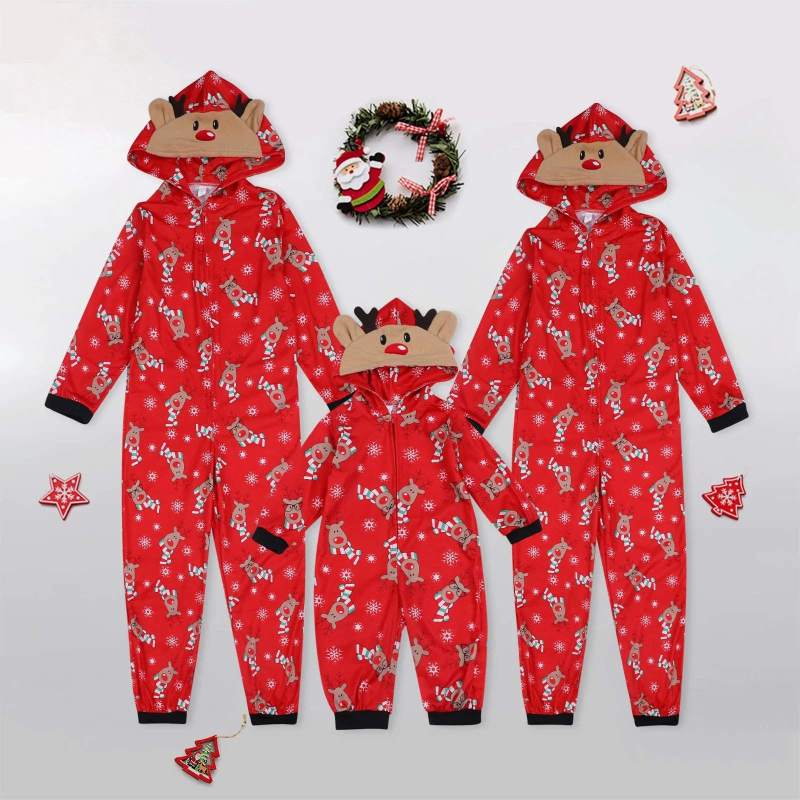 Christmas Family Matching Onesie Elk Print Cute Soft Jumpsuit Mom Dad Kids Clothing Sets Hooded Zipper Overall Xmas Look Pyjamas Christmas Family Matching Onesie Elk Print Cute Soft Jumpsuit Mom Dad Kids Clothing Sets Hooded Zipper Overall Xmas Look Pyjamas