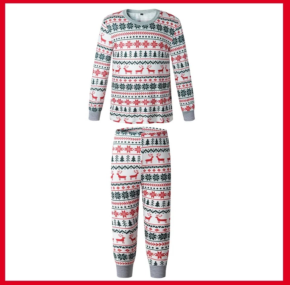 2023 Christmas Family Matching Pajamas New Year Xmas Father Mother Kids Baby Clothes Set Dad Mom And Daughter Son Pyjamas Outfit