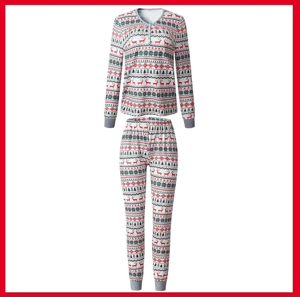 2023 Christmas Family Matching Pajamas New Year Xmas Father Mother Kids Baby Clothes Set Dad Mom And Daughter Son Pyjamas Outfit