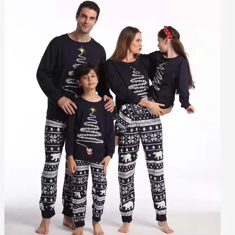 2025 New Family Christmas Pajamas Mom Dad Kids Matching Clothing Set Baby Romper Pjs Soft Loose 2 Pieces Suit Homewear Xmas Look 2025 New Family Christmas Pajamas Mom Dad Kids Matching Clothing Set Baby Romper Pjs Soft Loose 2 Pieces Suit Homewear Xmas Look
