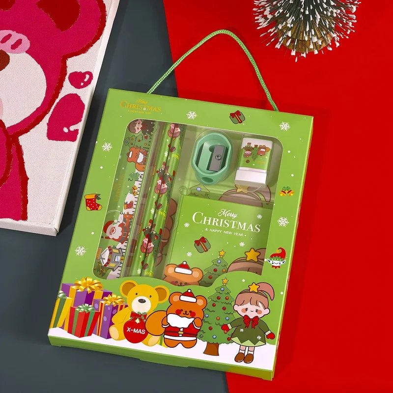 1/4Set Christmas Stationery Gift Box, Cute Xmas Cartoon School Supplies Kit, Christmas Party Favors,Holiday Goodie Bag Fillers 1/4Set Christmas Stationery Gift Box, Cute Xmas Cartoon School Supplies Kit, Christmas Party Favors,Holiday Goodie Bag Fillers
