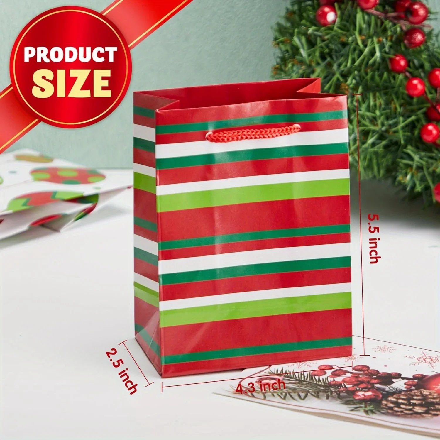 18 PCS Christmas Present Bags Holiday Goody Gift Treat Candy Wrapping Paper Bags for Classroom and Party Favors Xmas Decor Supplies 4.3 18 PCS Christmas Present Bags Holiday Goody Gift Treat Candy Wrapping Paper Bags for Classroom and Party Favors Xmas Decor Supplies 4.3