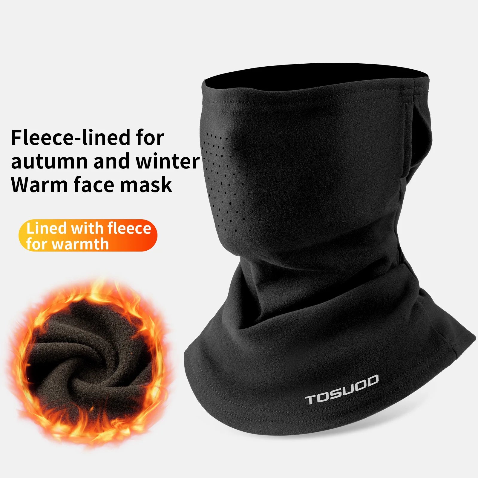 TOSUOD Winter Face Mask Cold-proof Warm Windproof Sweat Releasing Skiing Head Cover Cycling Skating Motorcycle Face Mask