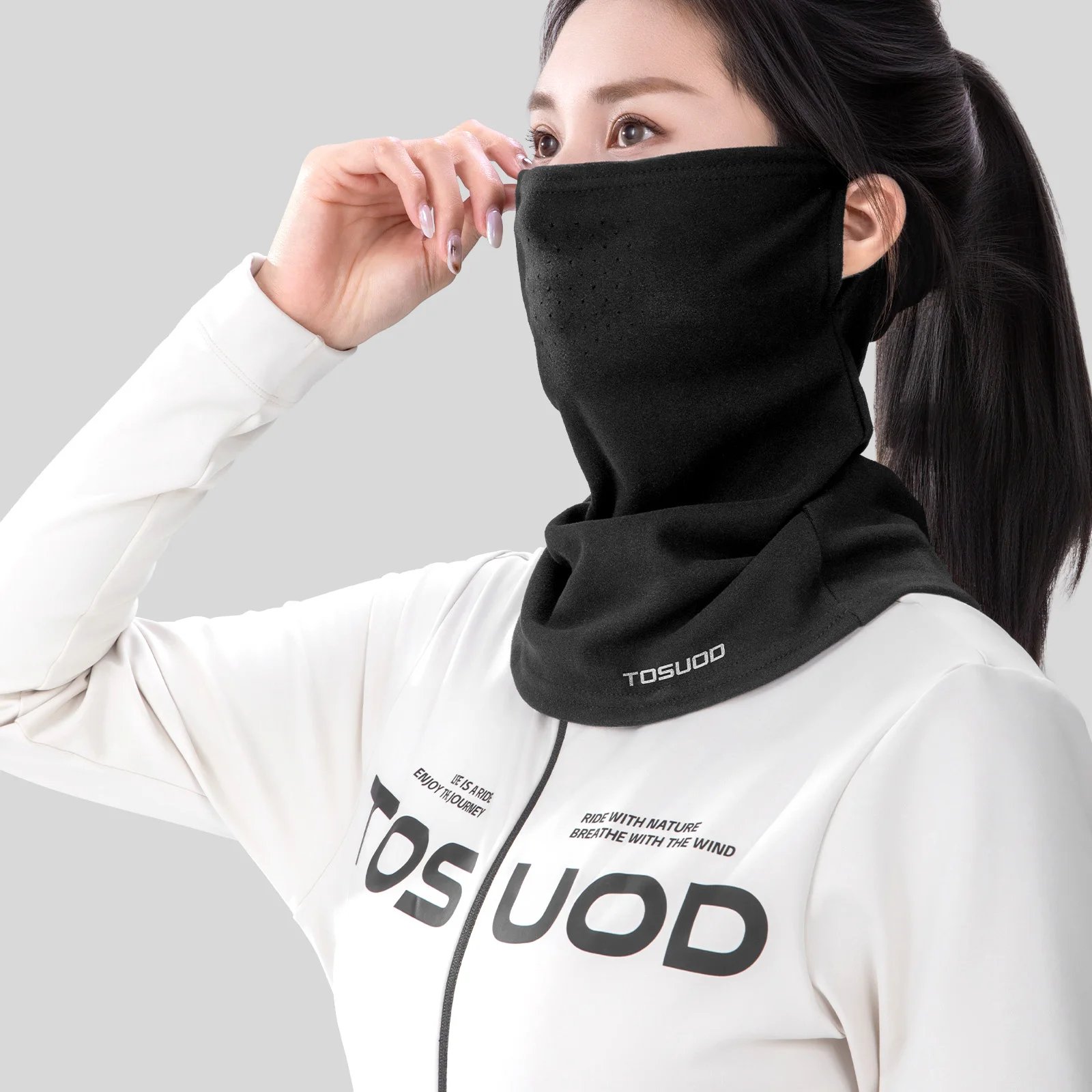 TOSUOD Winter Face Mask Cold-proof Warm Windproof Sweat Releasing Skiing Head Cover Cycling Skating Motorcycle Face Mask