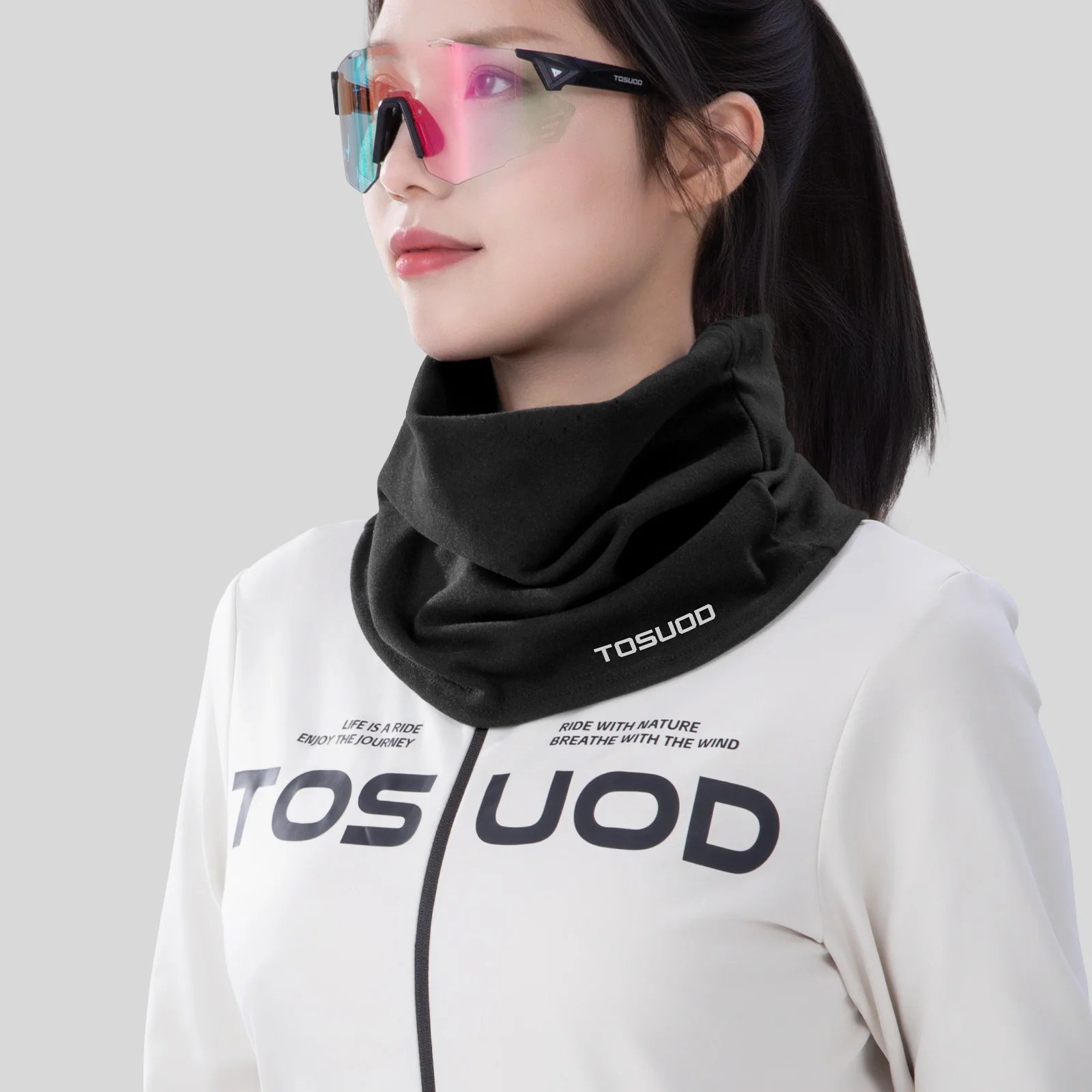 TOSUOD Winter Face Mask Cold-proof Warm Windproof Sweat Releasing Skiing Head Cover Cycling Skating Motorcycle Face Mask
