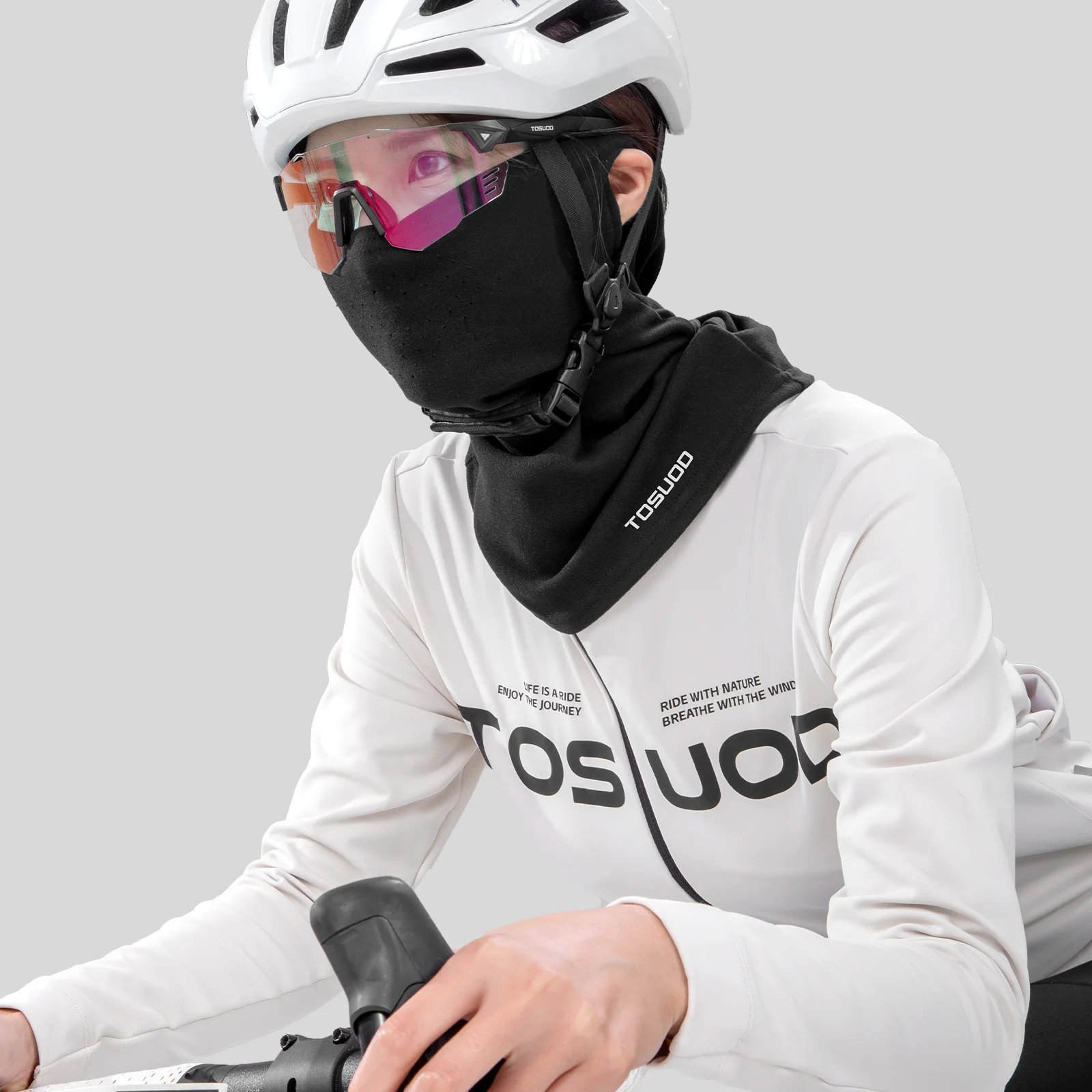 TOSUOD Winter Face Mask Cold-proof Warm Windproof Sweat Releasing Skiing Head Cover Cycling Skating Motorcycle Face Mask