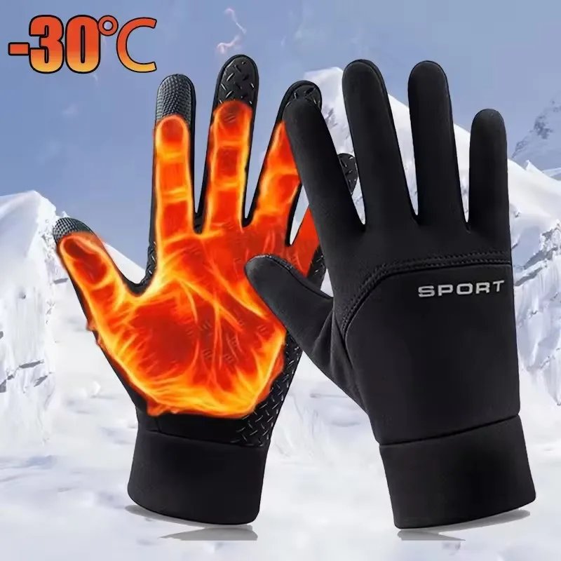 Winter Warm Gloves Touch Screen Windproof Non Slip Cold-proof Cycling Gloves Outdoor Men's Women's Running Hiking Skiing Gloves Winter Warm Gloves Touch Screen Windproof Non Slip Cold-proof Cycling Gloves Outdoor Men's Women's Running Hiking Skiing Gloves