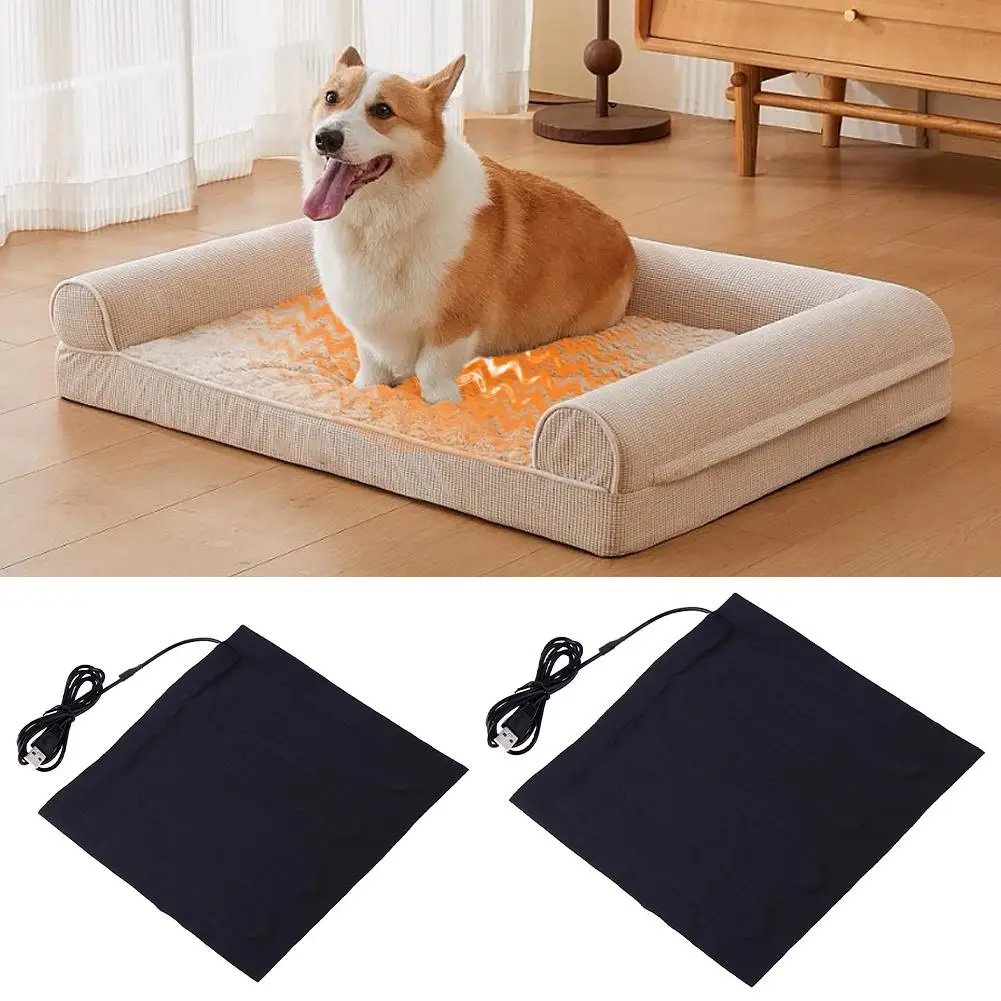 USB Pet Heating Pad Waterproof Constant 45°C Warm Mat 1m Power Cord Foldable Machine Washable Cat Dog Winter Warm Bed Mat