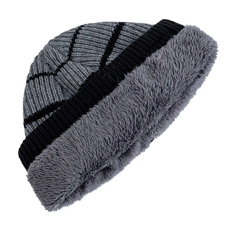 Unisex New Designer Winter Hats Cap Plush Fur Lined Streetwear Warm Beanies For Man Woman Casual Winter Ski Knitted Hats