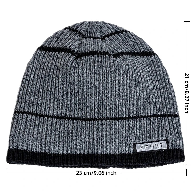 Unisex New Designer Winter Hats Cap Plush Fur Lined Streetwear Warm Beanies For Man Woman Casual Winter Ski Knitted Hats