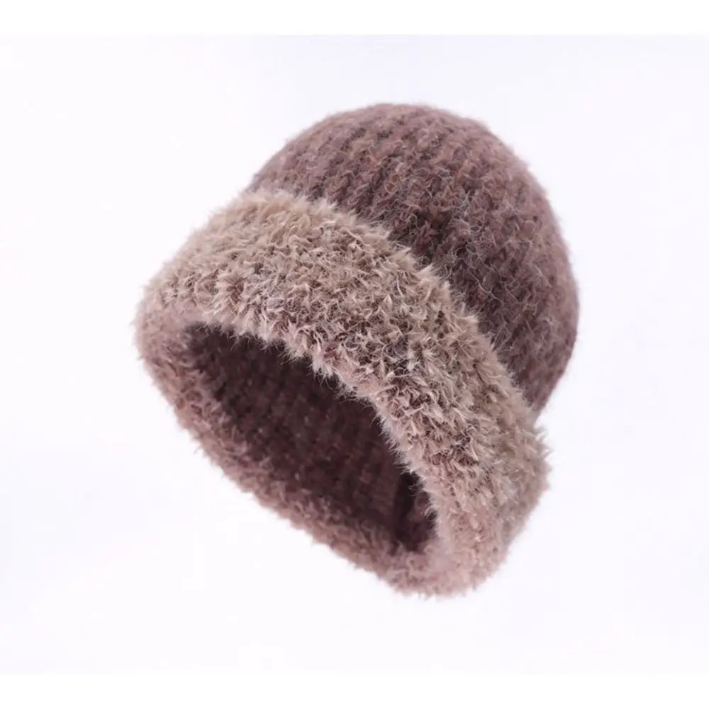 Polyester Knitted Beanie Hat Large Head Circumference 56cm to 60cm Fuzzy Cuff Beanie Warm Winter Fleece Lined Winter Beanie Hat Polyester Knitted Beanie Hat Large Head Circumference 56cm to 60cm Fuzzy Cuff Beanie Warm Winter Fleece Lined Winter Beanie Hat