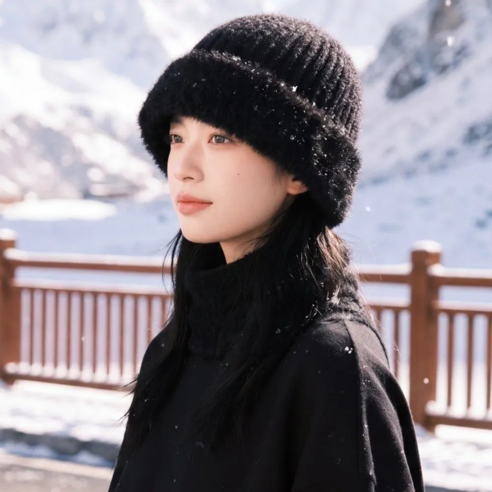 Polyester Knitted Beanie Hat Large Head Circumference 56cm to 60cm Fuzzy Cuff Beanie Warm Winter Fleece Lined Winter Beanie Hat Polyester Knitted Beanie Hat Large Head Circumference 56cm to 60cm Fuzzy Cuff Beanie Warm Winter Fleece Lined Winter Beanie Hat
