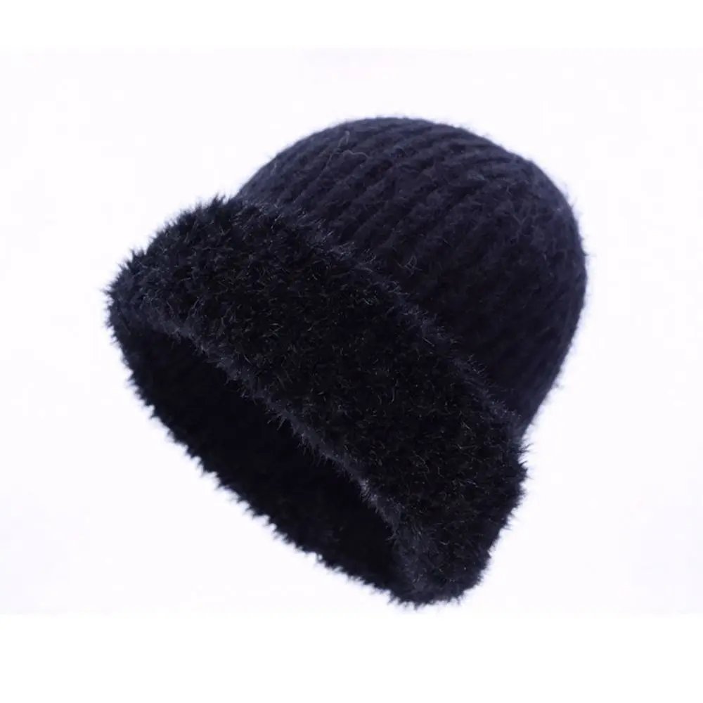Polyester Knitted Beanie Hat Large Head Circumference 56cm to 60cm Fuzzy Cuff Beanie Warm Winter Fleece Lined Winter Beanie Hat Polyester Knitted Beanie Hat Large Head Circumference 56cm to 60cm Fuzzy Cuff Beanie Warm Winter Fleece Lined Winter Beanie Hat