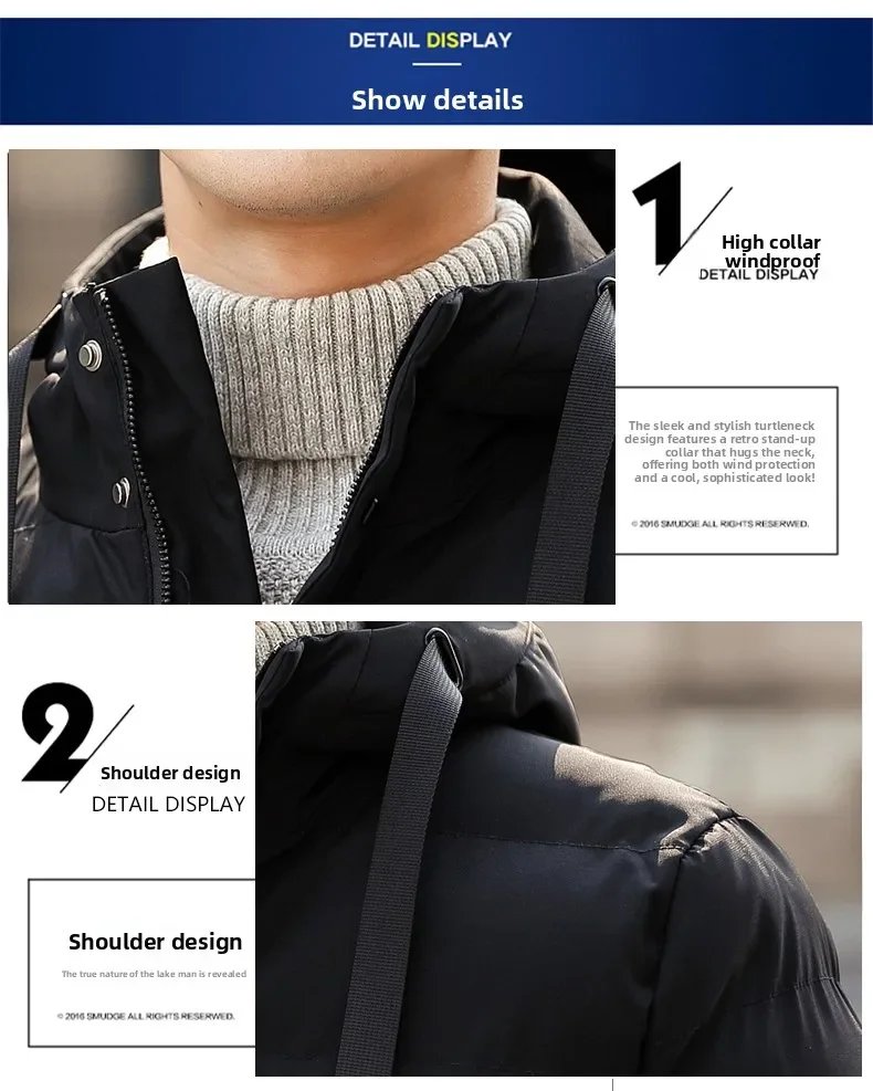 Men Winter Jackets Men's Winter Coat Long Puffer Jacket Waterproof Ski Parka Thicken Insulated Outerwear with Removable Hood Men Winter Jackets Men's Winter Coat Long Puffer Jacket Waterproof Ski Parka Thicken Insulated Outerwear with Removable Hood