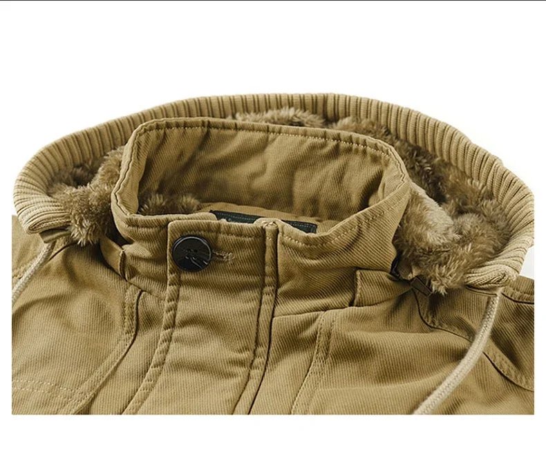 Winter Fleece Thickening Removable Hat Man Jackets New Leisure Fashion Coats Outdoors Solid Color Keep Warm Cotton Clothes