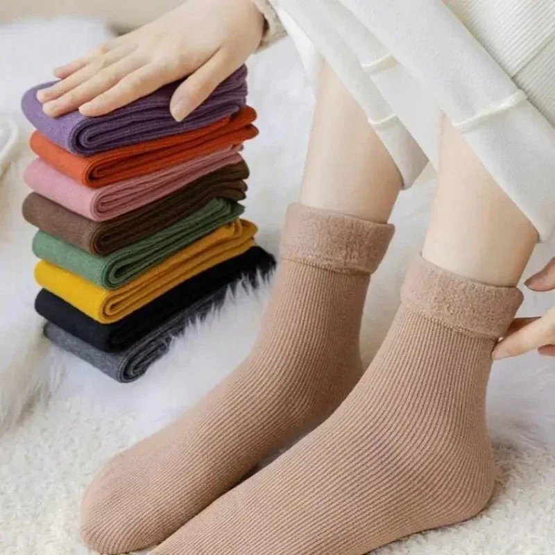 Cozy Imitation Cashmere Thermal Floor Socks Mid Calf Length Thickened Warm Socks Soft Home Sleeping Socks for Autumn Winter Cozy Imitation Cashmere Thermal Floor Socks Mid Calf Length Thickened Warm Socks Soft Home Sleeping Socks for Autumn Winter