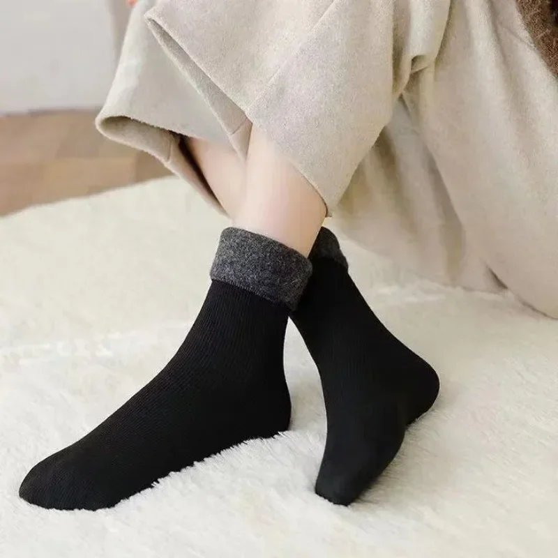 Cozy Imitation Cashmere Thermal Floor Socks Mid Calf Length Thickened Warm Socks Soft Home Sleeping Socks for Autumn Winter Cozy Imitation Cashmere Thermal Floor Socks Mid Calf Length Thickened Warm Socks Soft Home Sleeping Socks for Autumn Winter