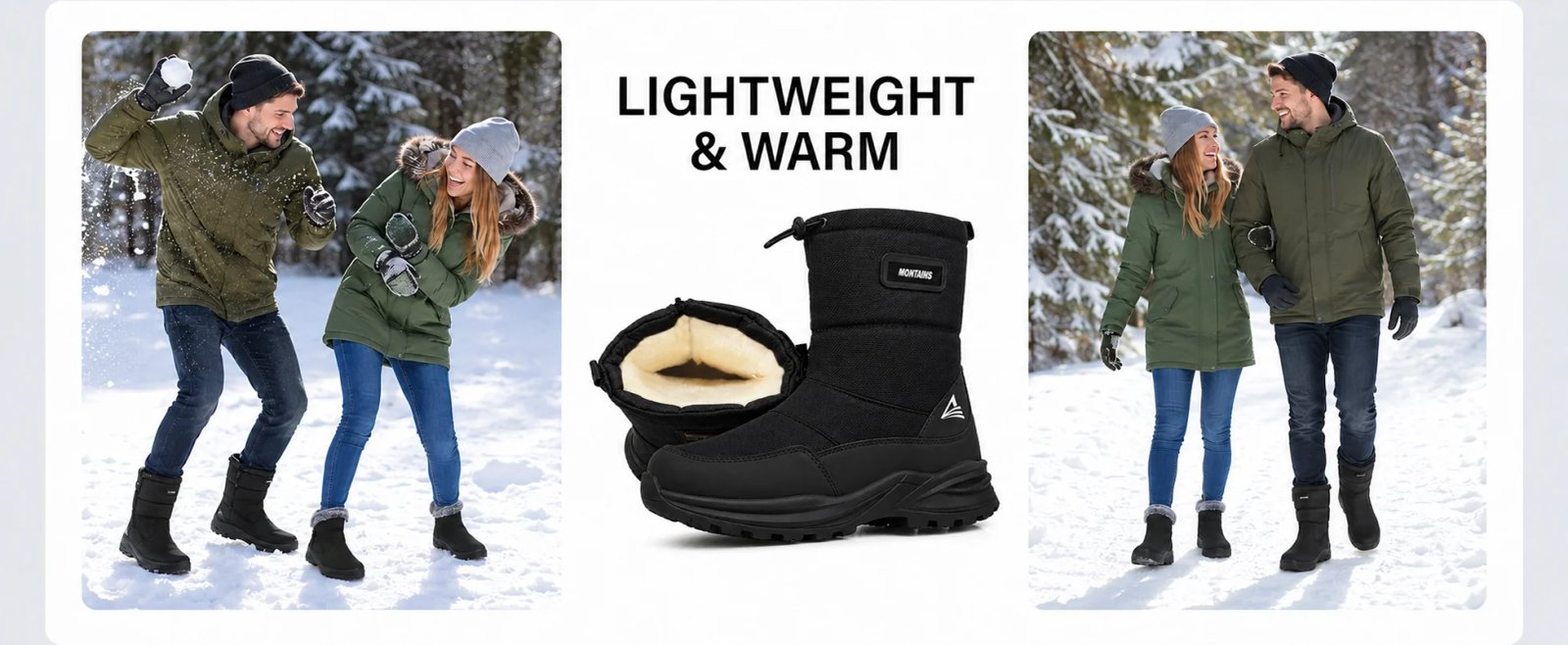 Men's Winter Waterproof Insulated Shell Warm Inner Comfortable Outdoor Snow Boots Men's Winter Waterproof Insulated Shell Warm Inner Comfortable Outdoor Snow Boots