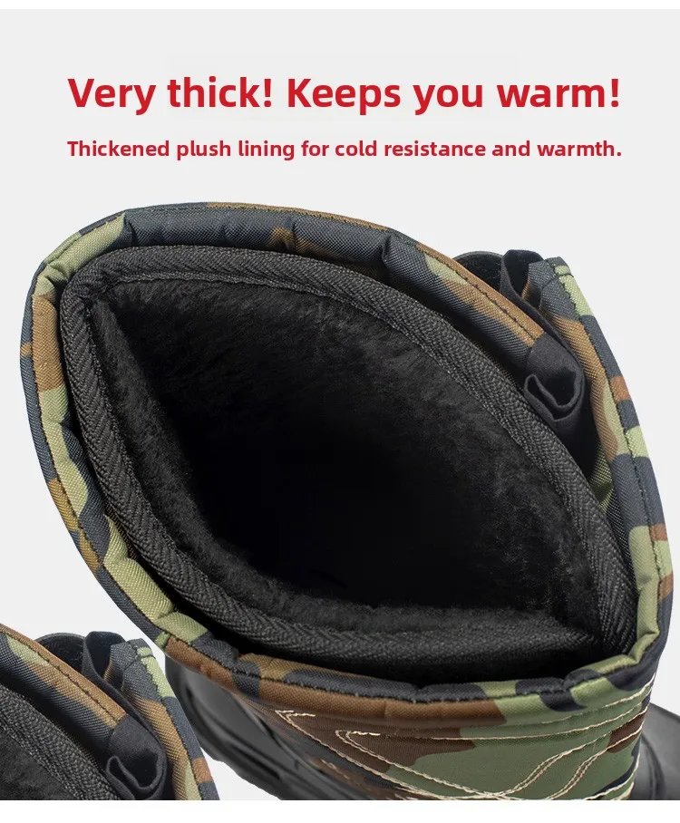 Thickened Fleece Inner Winter Boots Fishing Warm Breathable Snow Boots Youth Men's Mid-Calf Boot Winter Outdoor Shoes Thickened Fleece Inner Winter Boots Fishing Warm Breathable Snow Boots Youth Men's Mid-Calf Boot Winter Outdoor Shoes