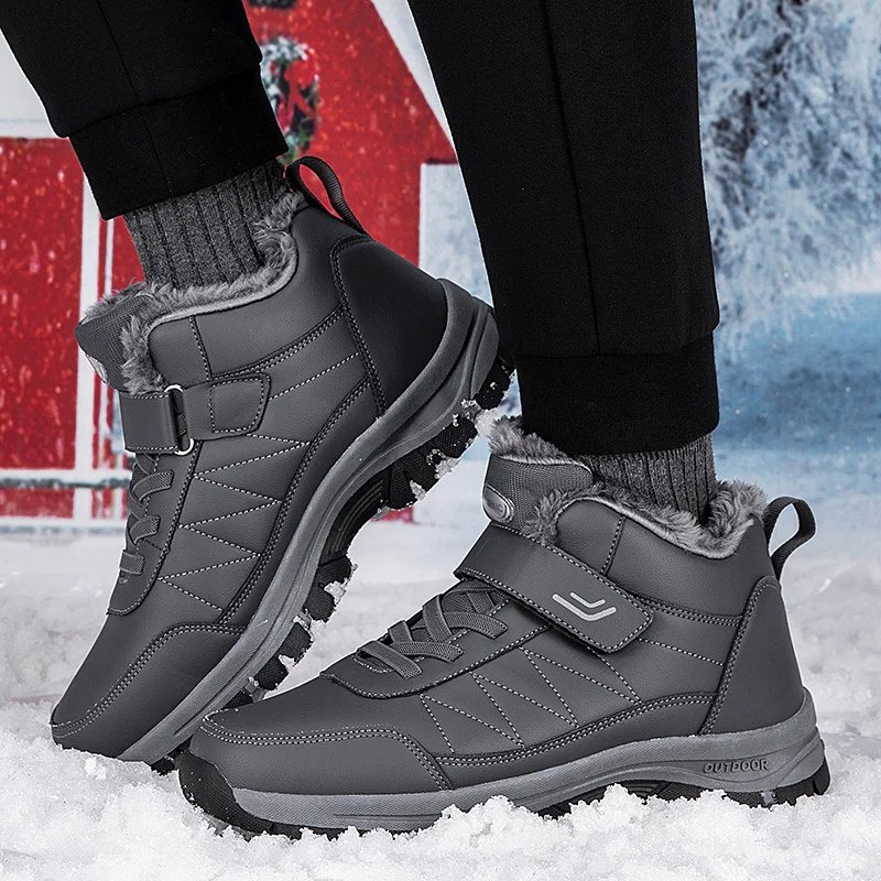 Winter Men Boots Microfiber Leather Snow Boots Man Plush Warm Causal Shoes Waterproof Men Boots Male Sneakers Winter Ankle Boots Winter Men Boots Microfiber Leather Snow Boots Man Plush Warm Causal Shoes Waterproof Men Boots Male Sneakers Winter Ankle Boots