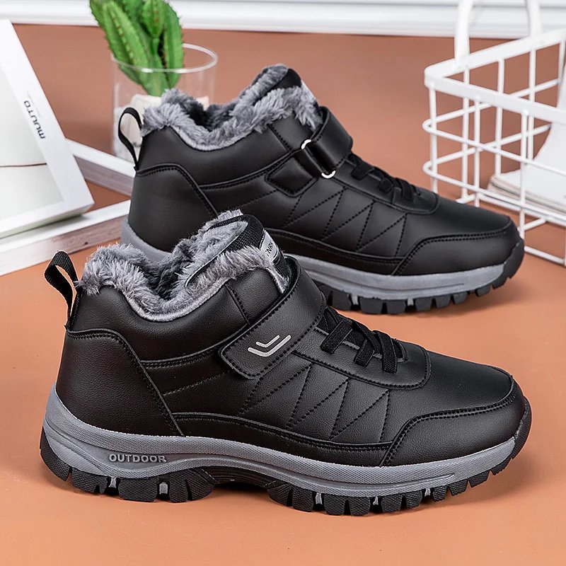 Winter Men Boots Microfiber Leather Snow Boots Man Plush Warm Causal Shoes Waterproof Men Boots Male Sneakers Winter Ankle Boots Winter Men Boots Microfiber Leather Snow Boots Man Plush Warm Causal Shoes Waterproof Men Boots Male Sneakers Winter Ankle Boots