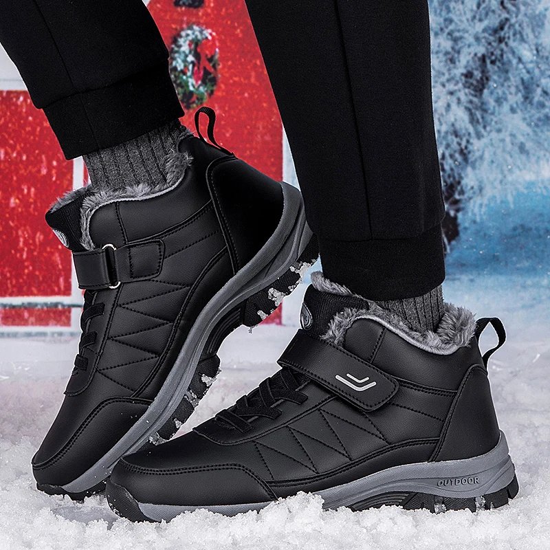 Winter Men Boots Microfiber Leather Snow Boots Man Plush Warm Causal Shoes Waterproof Men Boots Male Sneakers Winter Ankle Boots Winter Men Boots Microfiber Leather Snow Boots Man Plush Warm Causal Shoes Waterproof Men Boots Male Sneakers Winter Ankle Boots
