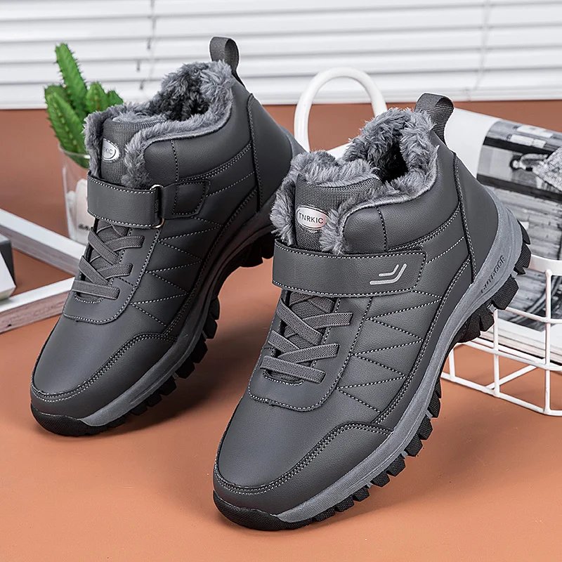 Winter Men Boots Microfiber Leather Snow Boots Man Plush Warm Causal Shoes Waterproof Men Boots Male Sneakers Winter Ankle Boots Winter Men Boots Microfiber Leather Snow Boots Man Plush Warm Causal Shoes Waterproof Men Boots Male Sneakers Winter Ankle Boots