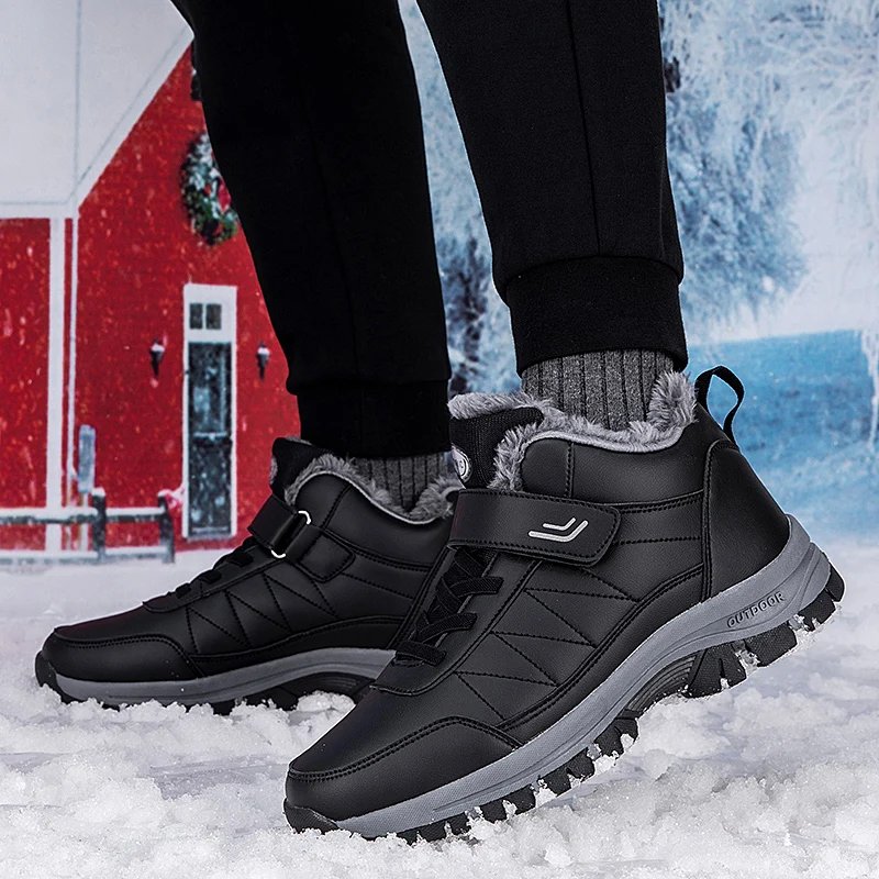 Winter Men Boots Microfiber Leather Snow Boots Man Plush Warm Causal Shoes Waterproof Men Boots Male Sneakers Winter Ankle Boots Winter Men Boots Microfiber Leather Snow Boots Man Plush Warm Causal Shoes Waterproof Men Boots Male Sneakers Winter Ankle Boots