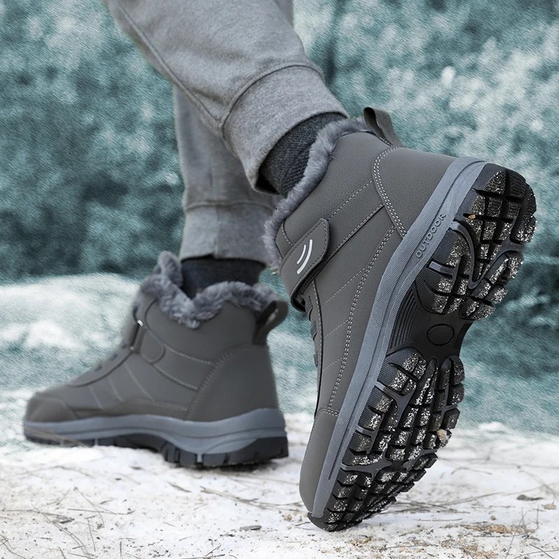 Snow Boots for Men Casual Winter Shoes Platform Non-slip Warm Fur Ankle Boots Plush Combat Outdoor Hiking Motorcycle Boots Snow Boots for Men Casual Winter Shoes Platform Non-slip Warm Fur Ankle Boots Plush Combat Outdoor Hiking Motorcycle Boots