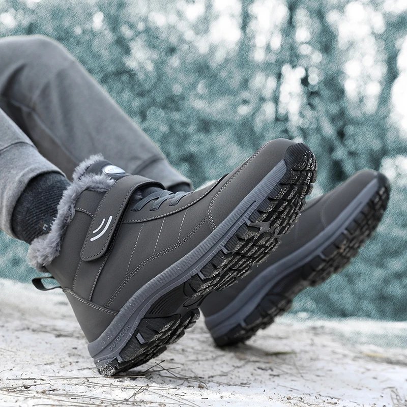 Snow Boots for Men Casual Winter Shoes Platform Non-slip Warm Fur Ankle Boots Plush Combat Outdoor Hiking Motorcycle Boots Snow Boots for Men Casual Winter Shoes Platform Non-slip Warm Fur Ankle Boots Plush Combat Outdoor Hiking Motorcycle Boots