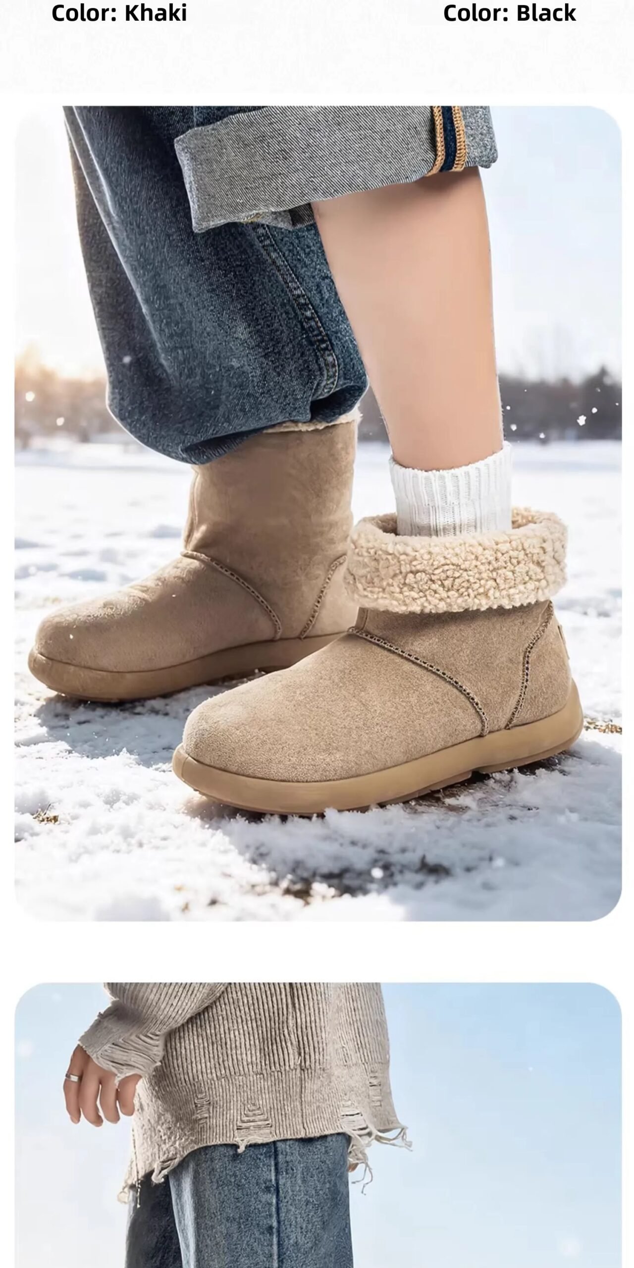 Men's Winter Snow Boots Fleece Lined Thick Warm Cotton Shoes for -40 Degrees Waterproof Non Slip Cold Resistant Bken Cotton B...