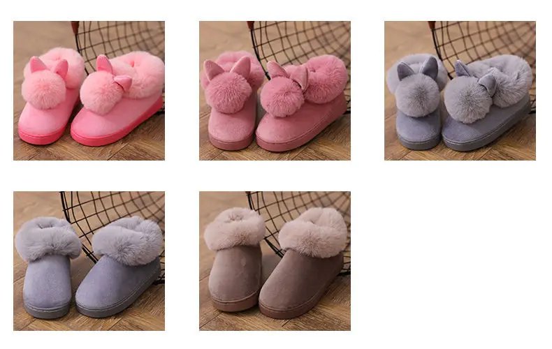 Winter Plush Slippers for Women & Men - Thick Sole Couple House Shoes, Cozy Faux Rabbit Fur Indoor Slides with Closed Back Winter Plush Slippers for Women & Men - Thick Sole Couple House Shoes, Cozy Faux Rabbit Fur Indoor Slides with Closed Back