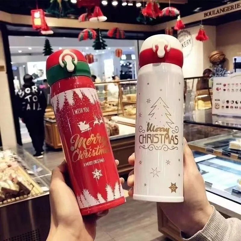 304 Stainless Steel Christmas and New Year Gift Bouncing Insulated Cup, Creative Water Cup, Internet Famous Minimalist Cup